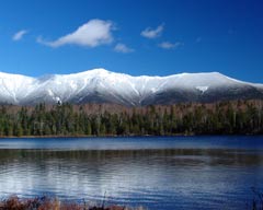 Lonesome Lake and Franconia Ridge